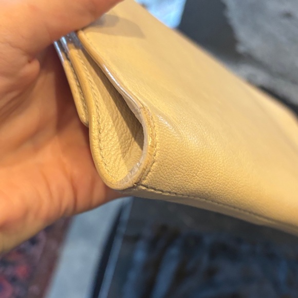 Vintage YSL Beige Cream Clutch - Picture 2 of 5